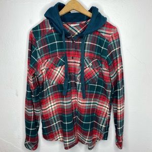 Columbia: Hooded Button Down Flannel